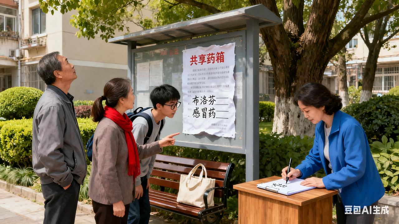 社区共享药箱暖人心，邻里互助显真情
 
最近，不少社区里的“共享药箱”成了热门话