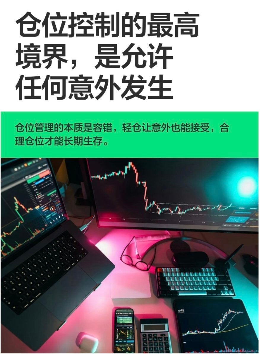 交易中，意外和黑天鹅事件防不胜防，仓位管理的核心是确保容错率，允许任何形式的意外