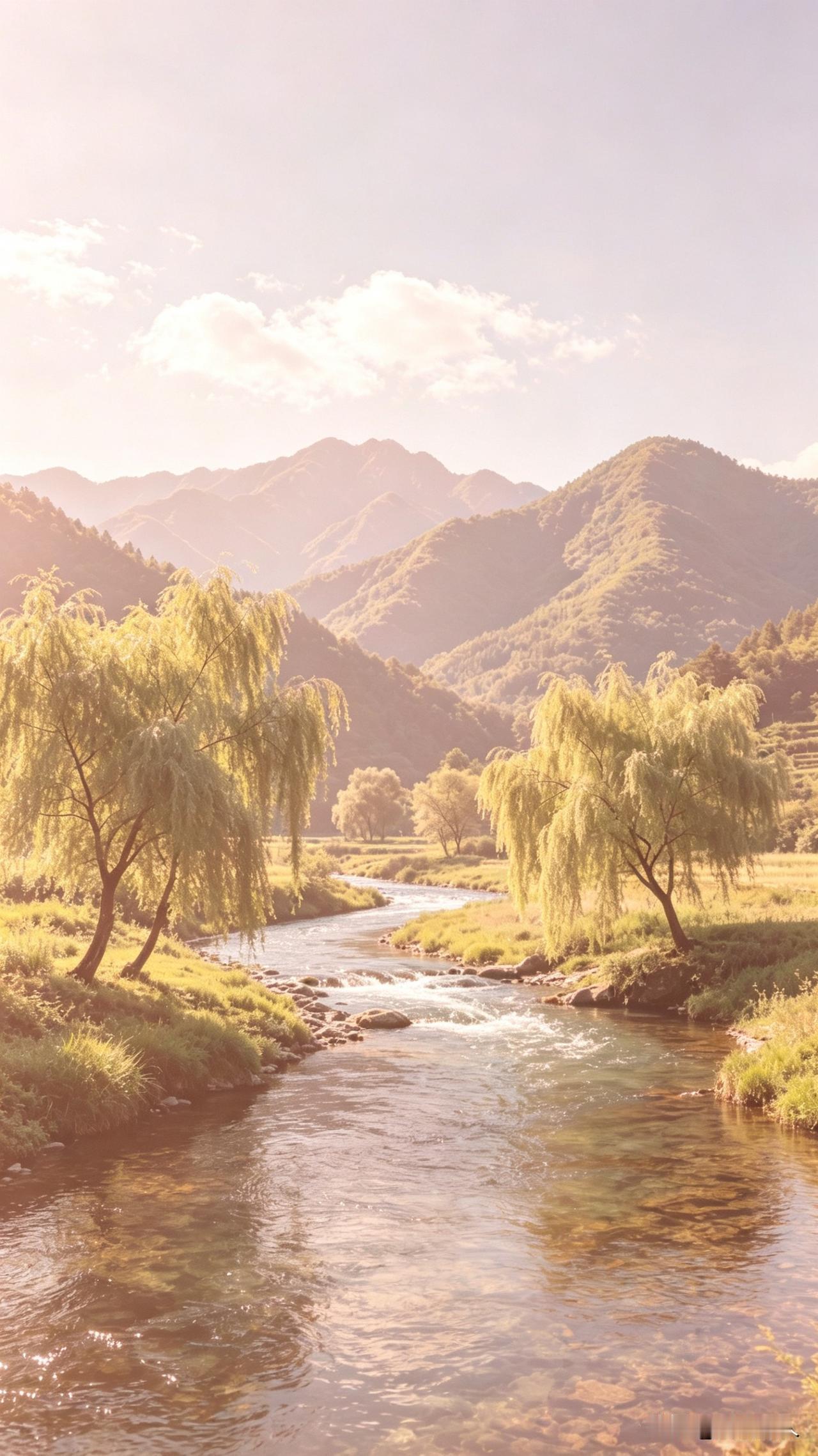 山高水远，光阴慢煮。
 
取今日心境一联：
上联：世事如烟皆过眼，唯将风月寄闲心