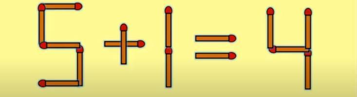 欢迎来到奇妙的火柴棒谜题天地！瞧这 “5 + 1 = 4”，等式明明站不住脚，却