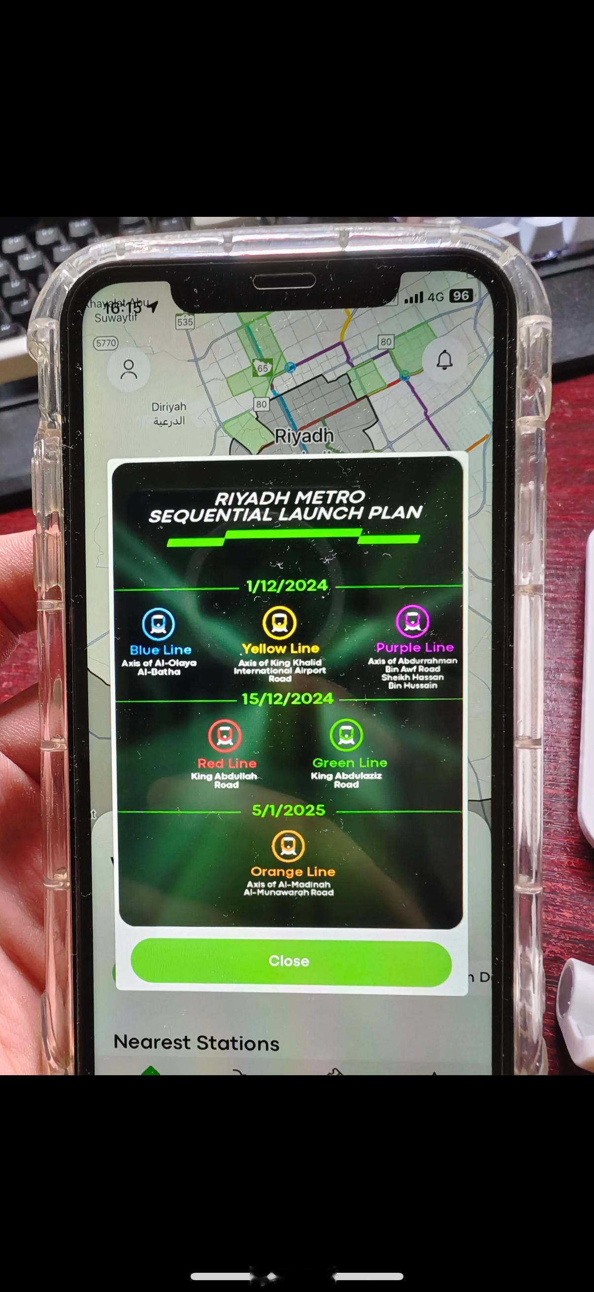 沙特首都利雅得终于通地铁了，今天，还是三线同开，直通机场，有点儿卡塔尔地铁的感觉