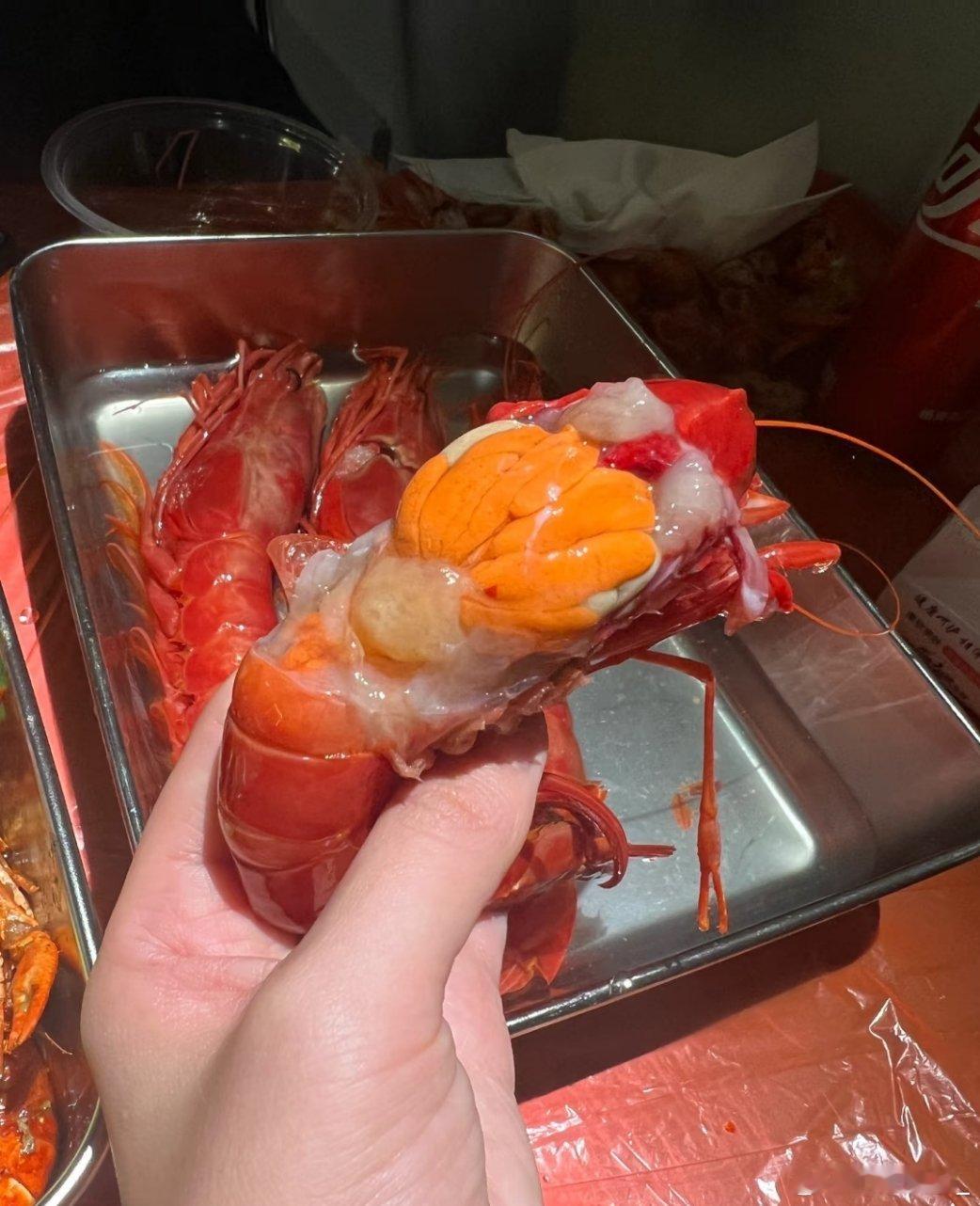 第一次吃生鱼片悄悄用油炸熟了 比三文鱼还要邪恶的是红魔虾之前有段时间一直刷到红魔