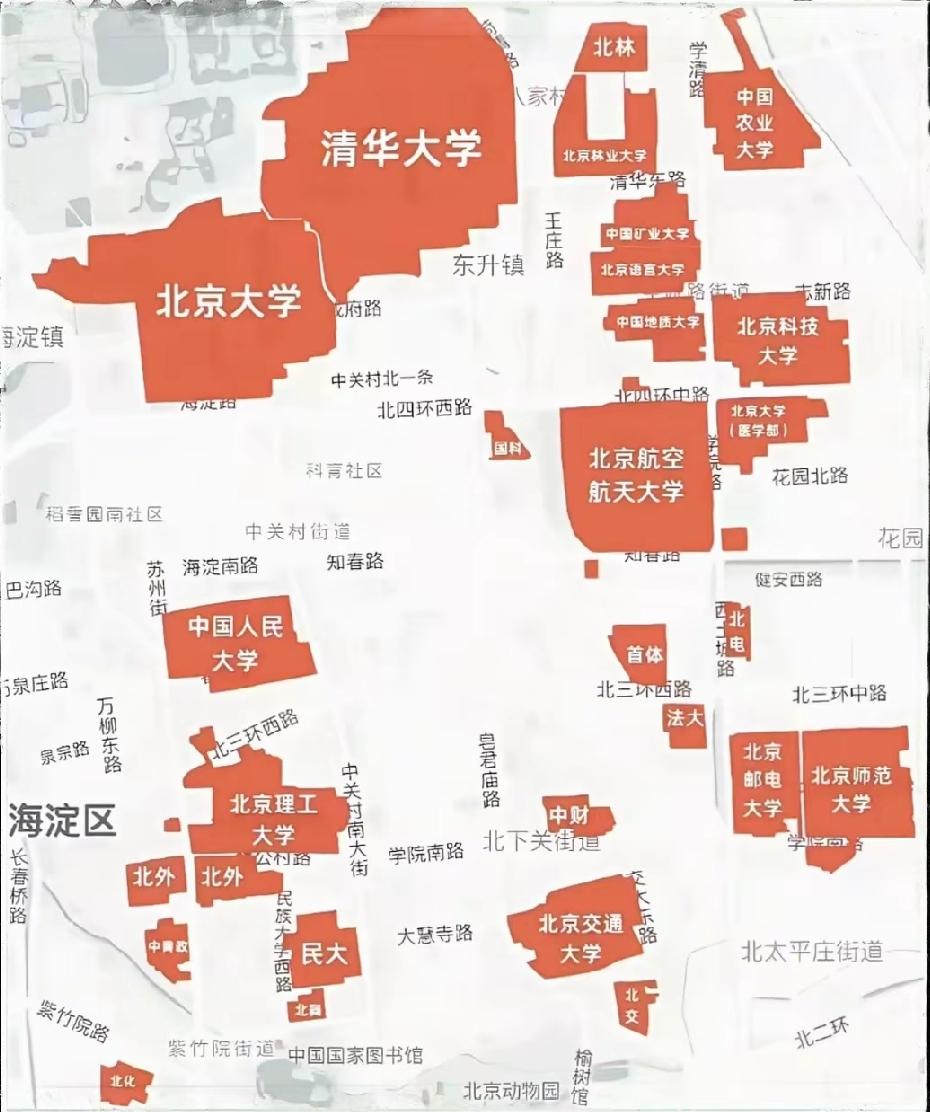 北京高校林立，而且名牌大学众多，分布集中，简直就是学子们梦寐以求的学术圣地。像北