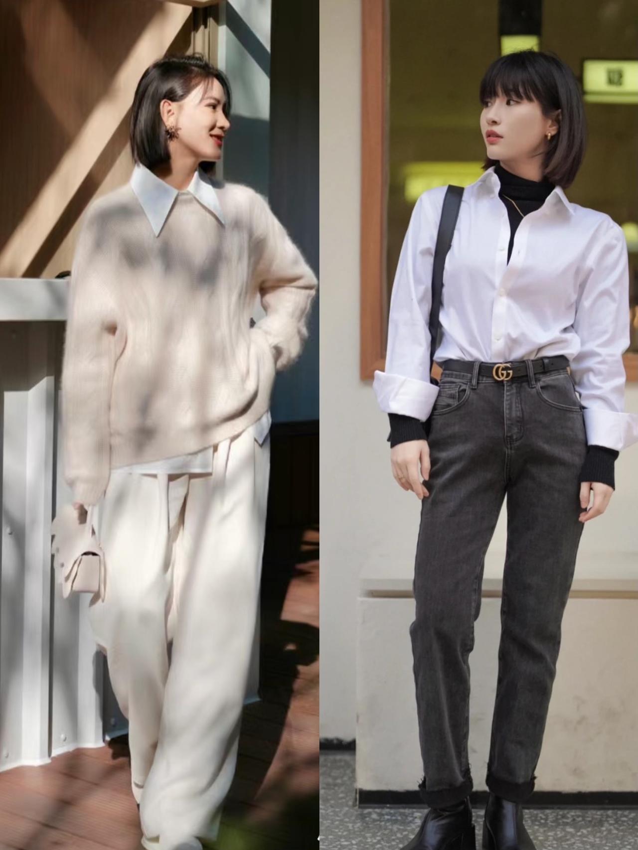 又到叠穿流行季，记住6个关键点，让“衬衫+毛衣”穿得保暖又洋气
衬衫+毛衣是秋冬