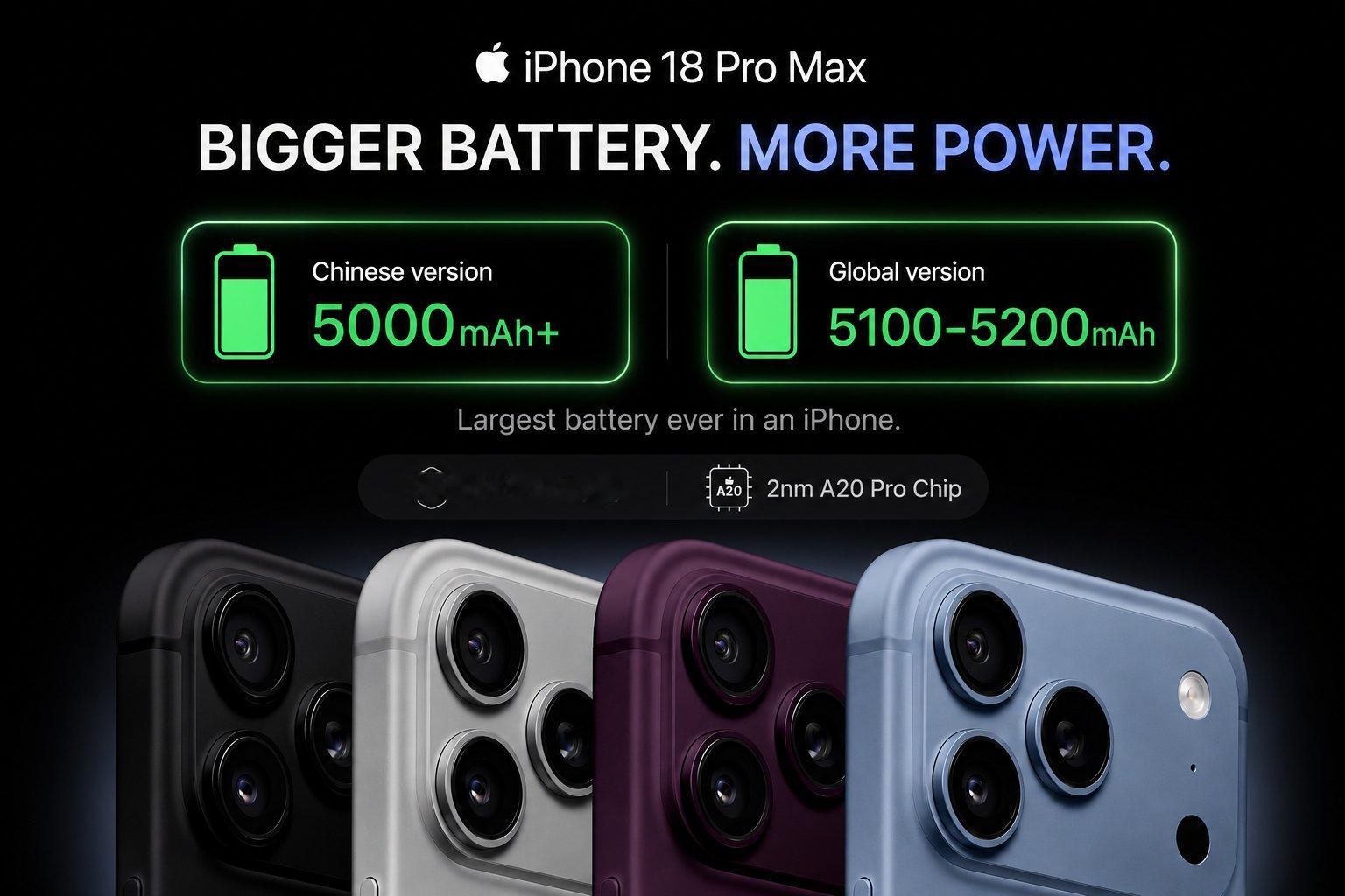 iPhone18ProMax电池容量 看了一圈大家都觉得能破5000mAh都高兴