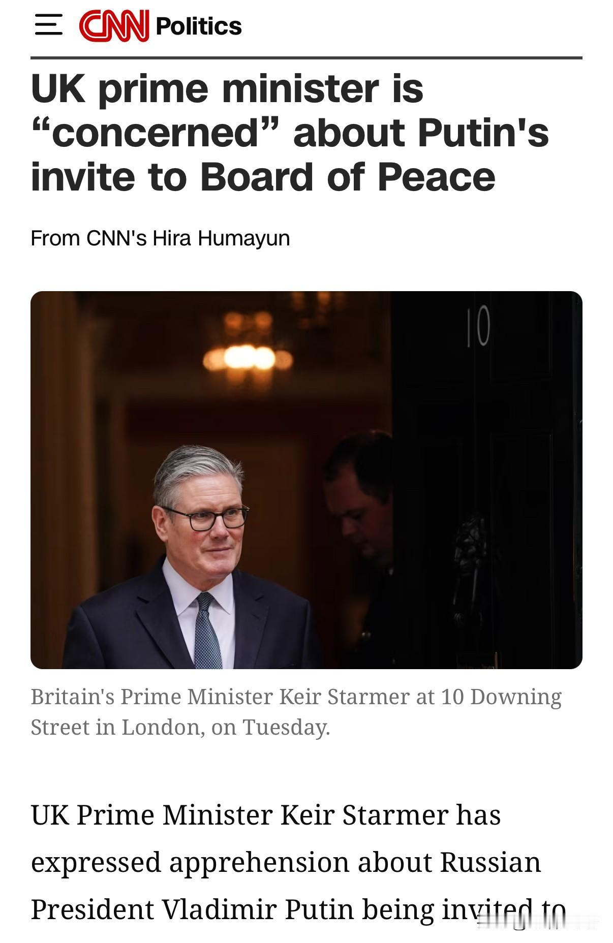 美媒报道称，英国首相斯塔默“关注”川普邀请俄方参加“和平委员会”一事。
  美媒