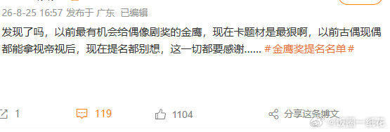 金鹰奖以前最有机会给偶像剧以前偶像剧都能拿奖现在提名都别想 回看早年金鹰奖，古偶