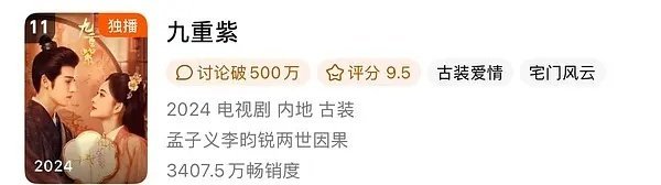 恭喜这个九重紫拉新年榜到达11名，真的好看 ​​​