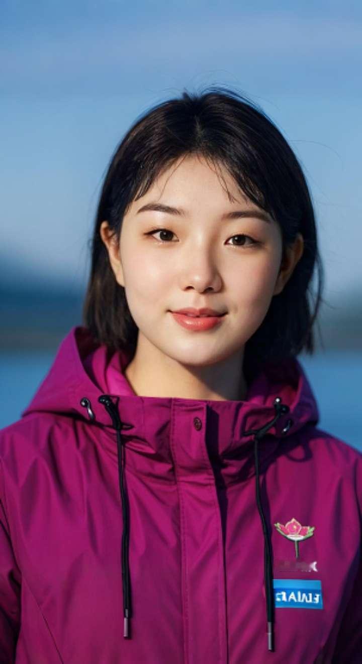 AI扩图 AI冲锋衣甜微笑