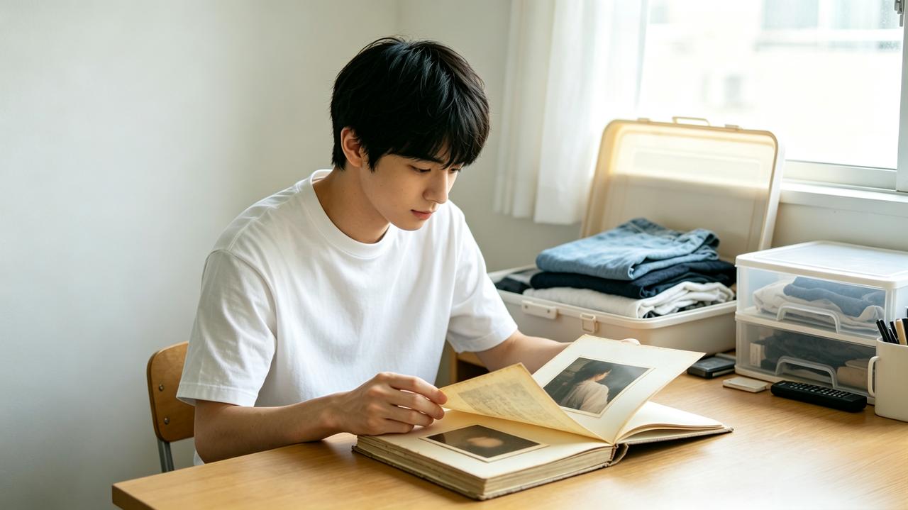 收拾换季储物箱翻出来压箱底的旧相册，掀开最底下那层的时候，我还是愣了。

那里压