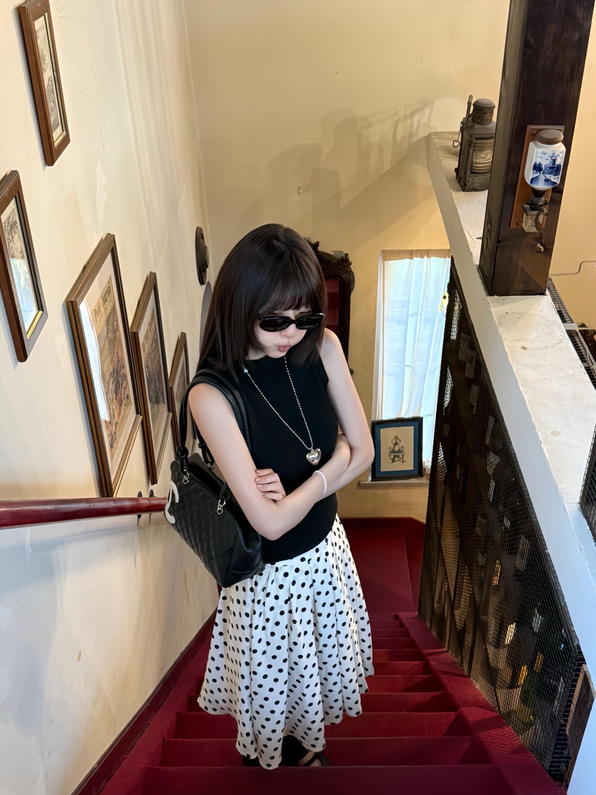 最近爱上夏日小波点裙～