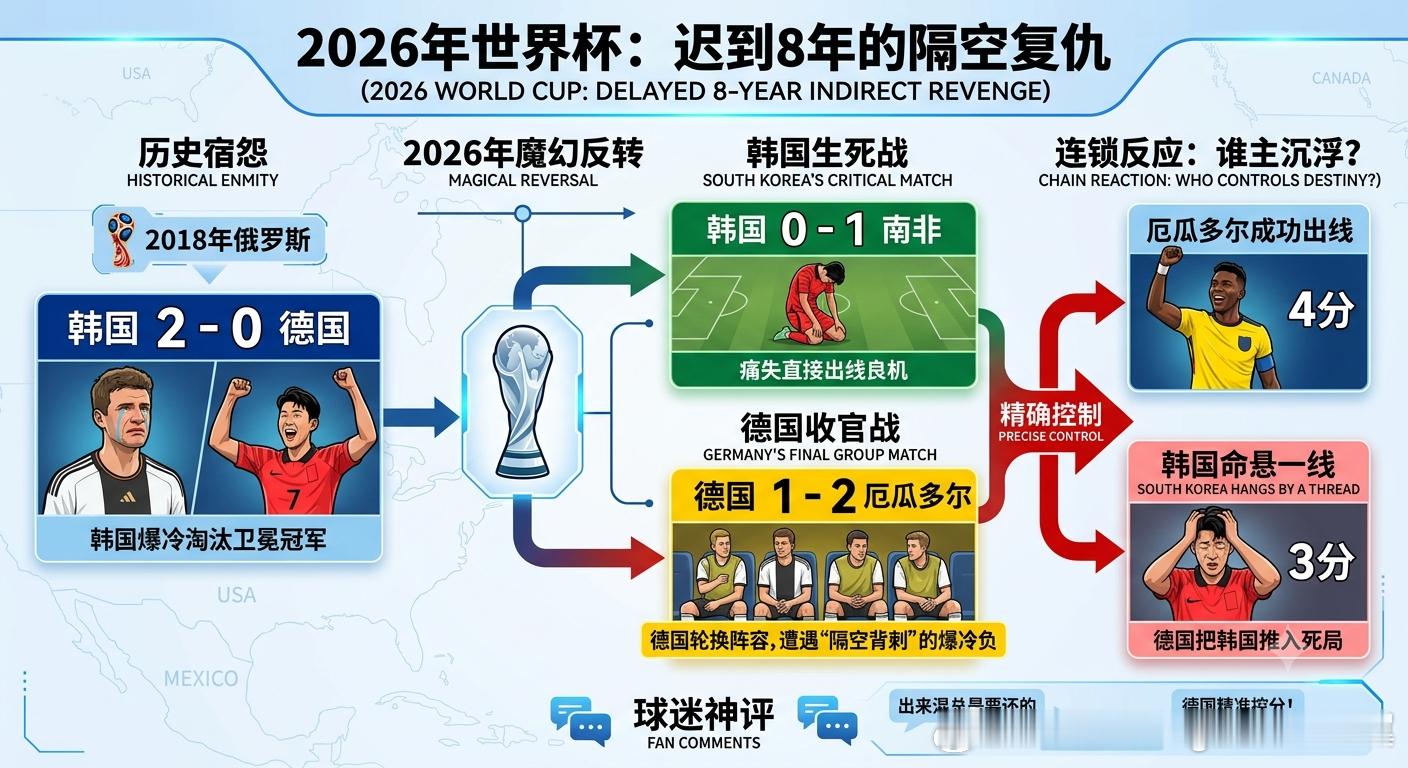 德国 报复韩国 大V观赛团 在2026年6月26日进行的美加墨世界杯E组末轮比赛