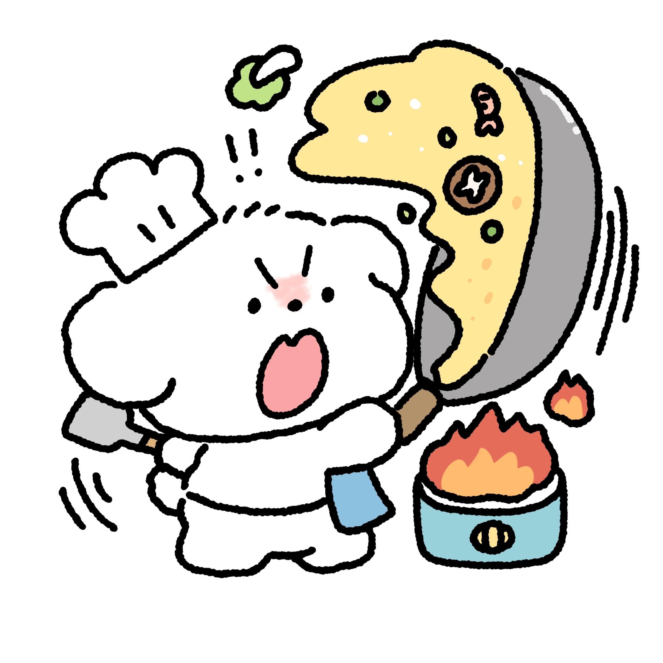 啊啊啊请让我给你炒个菜！画了新的表情包～🥴