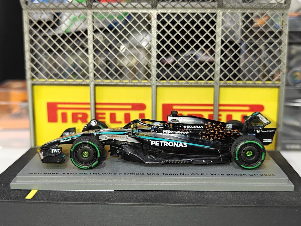 spark1/43比例 拉塞尔 F12025英国大奖赛日落橙特涂 梅奔W16 赛