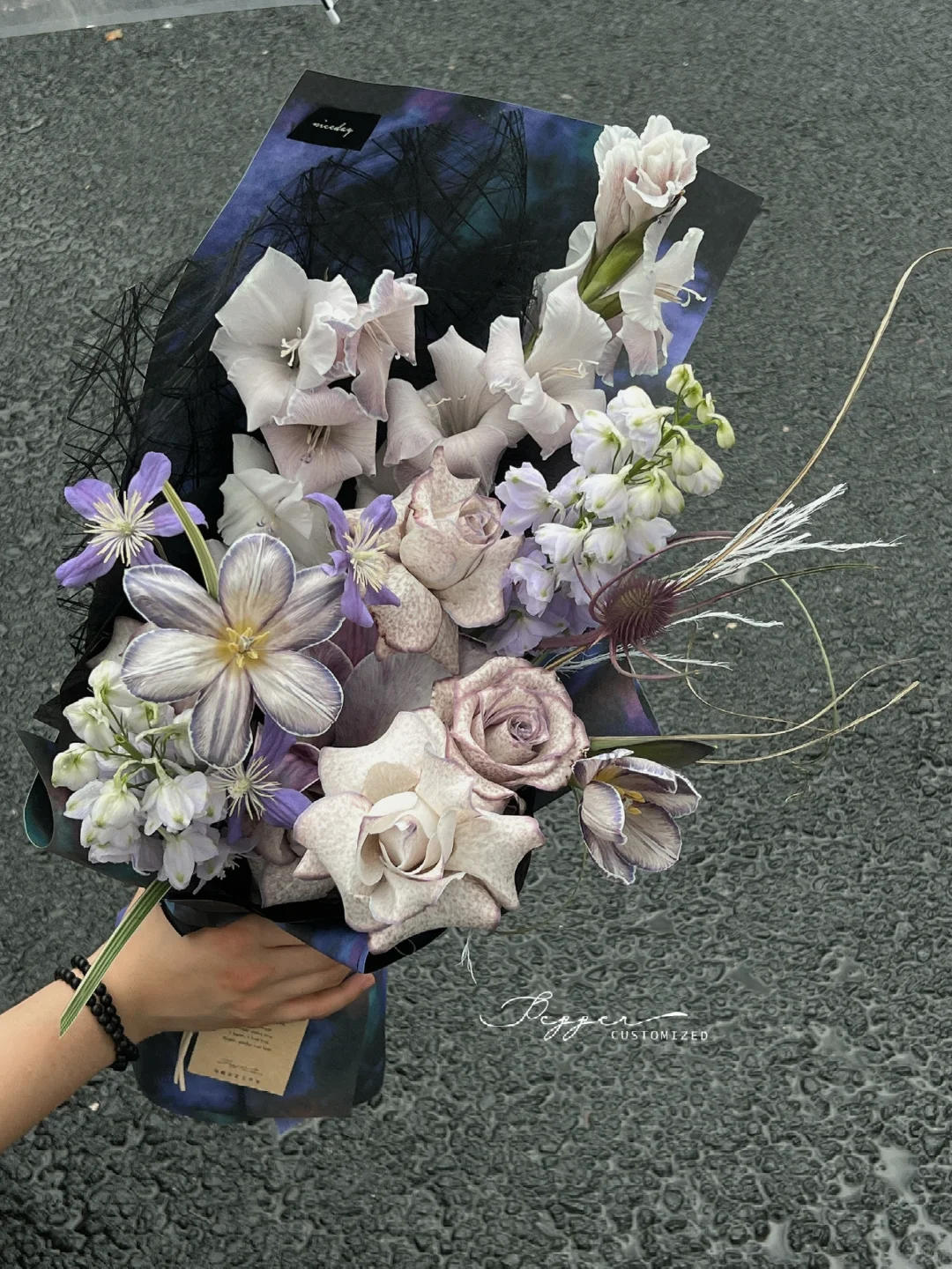 暗紫色系礼物 纪念日求婚花束礼物｜在南京花