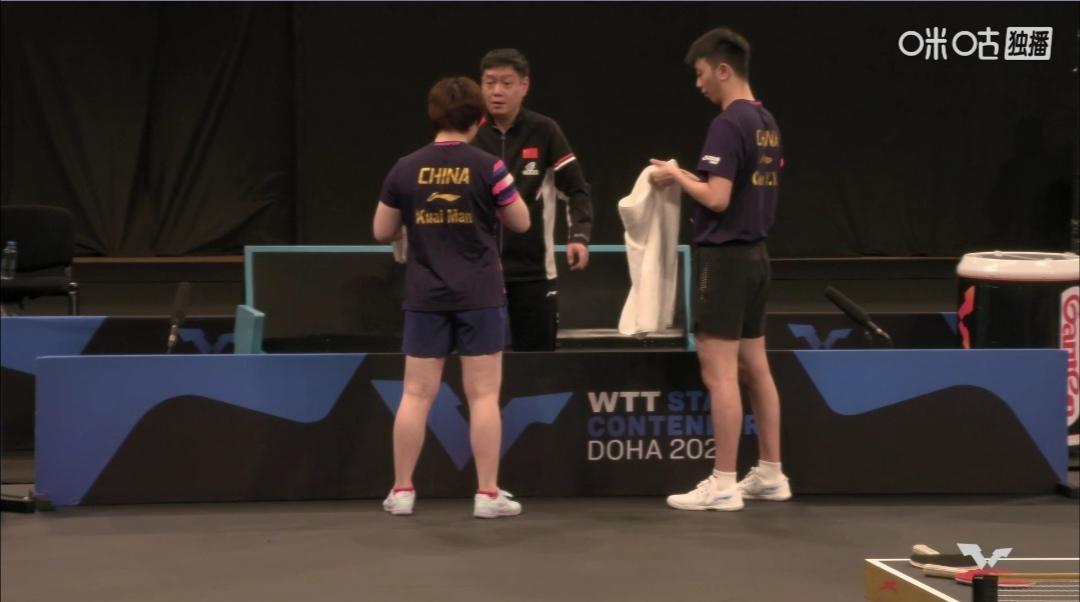 国乒继女双后，混合双打也与奖杯无缘！


多哈球星挑战赛，混合双打半决赛。

蒯