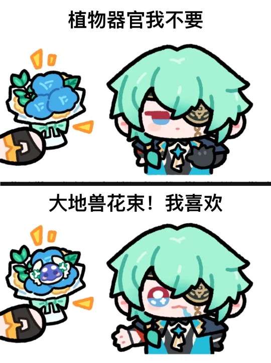 当那刻夏收到大地兽花束