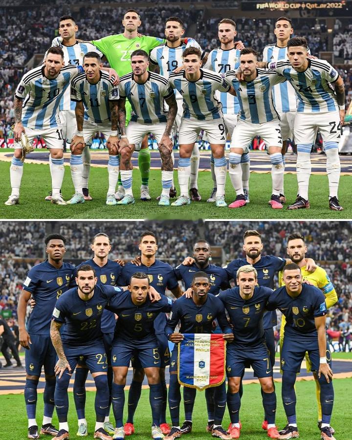 2022阿根廷vs法国首发：35岁梅西PK23岁姆巴佩，22人巅峰对话 3年前世