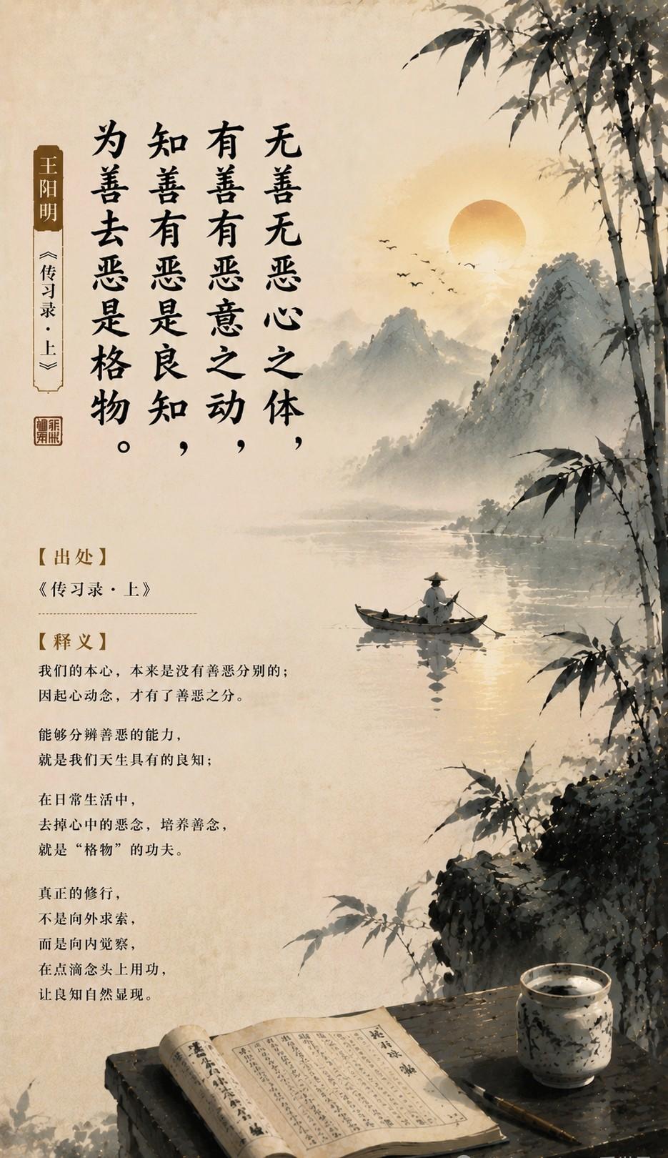 翻《传习录》，总绕不开“无善无恶心之体，有善有恶意之动”这两句，早先只觉说得太过