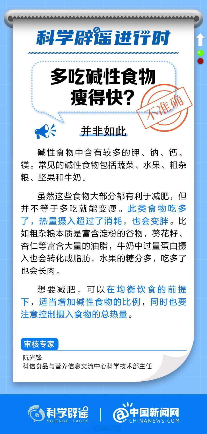 【#多吃碱性食物不一定瘦得快# 】#科学辟谣进行时# 在生活中，常见的碱性食物大