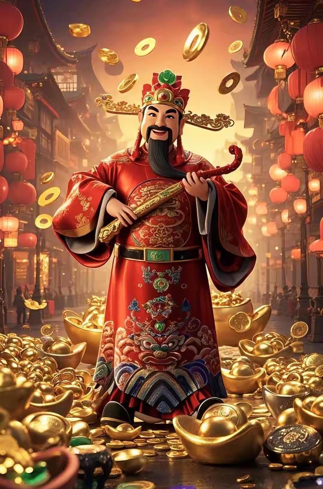 今天12月4号周四莎莎来接财神爷回家，财神爷保佑我财源广进