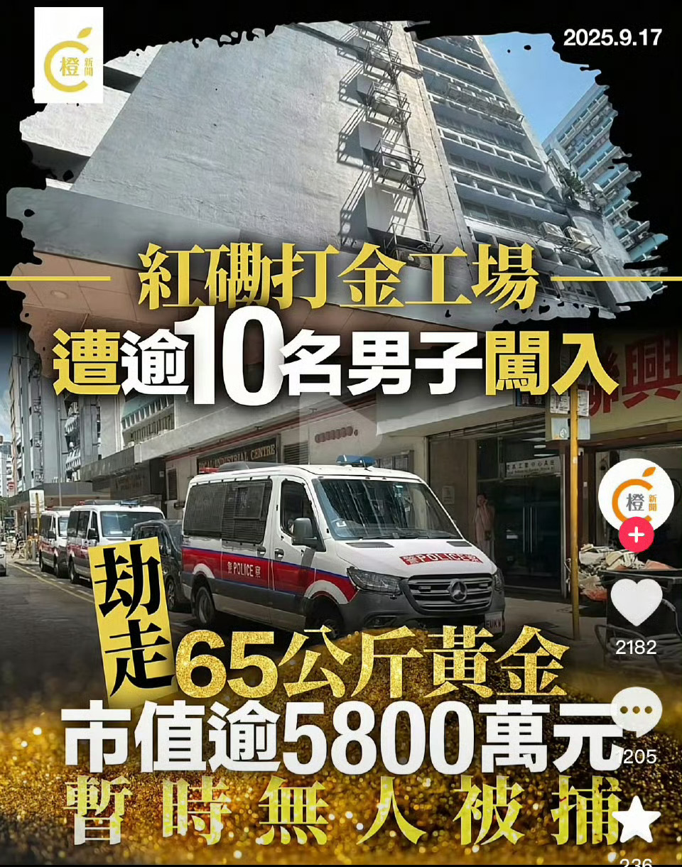 香港黄金劫案这特么都什么年代了！还干这蠢事！电视剧看多了吧！多半有命抢没命花吧！