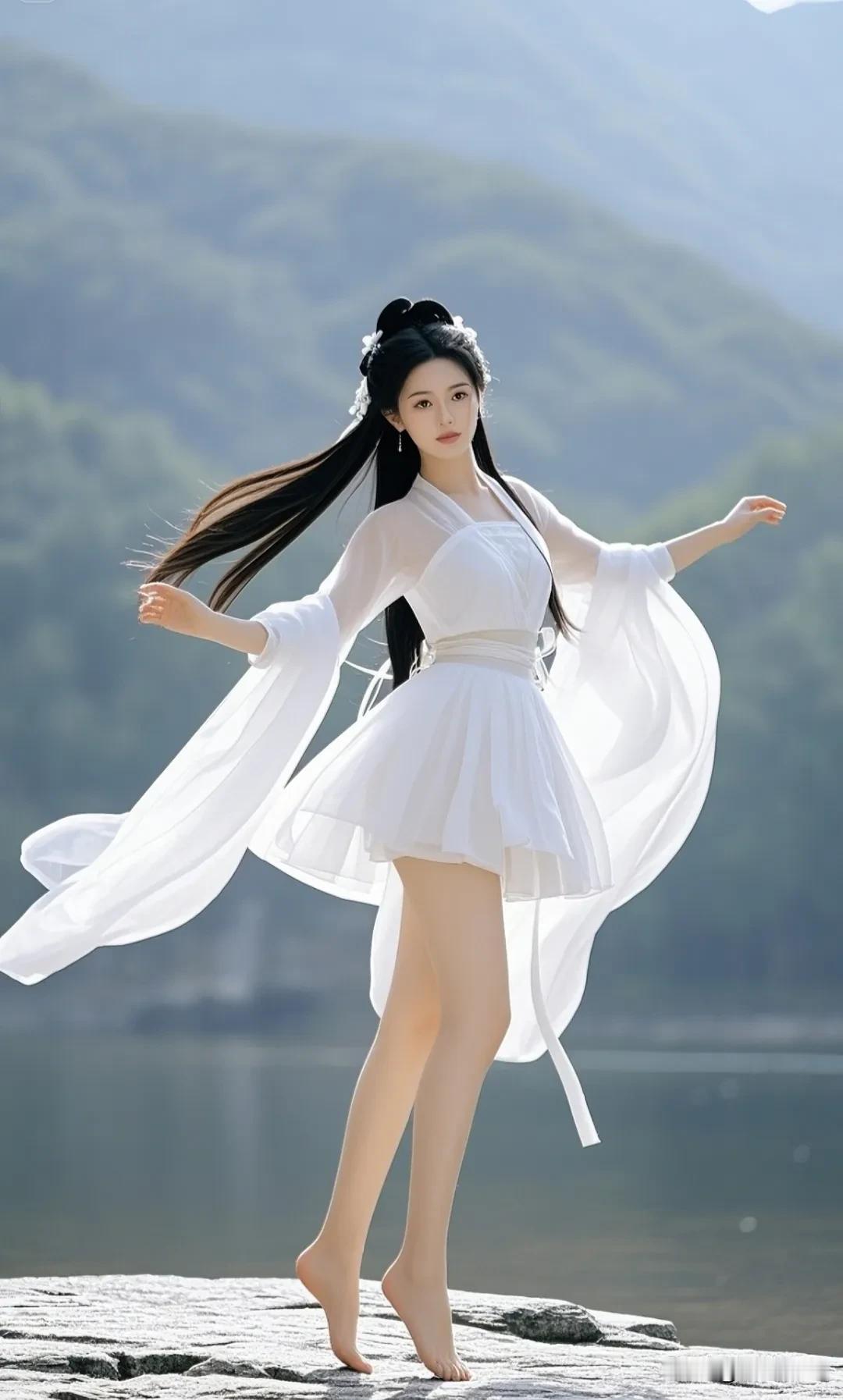 白衣飘飘似仙子