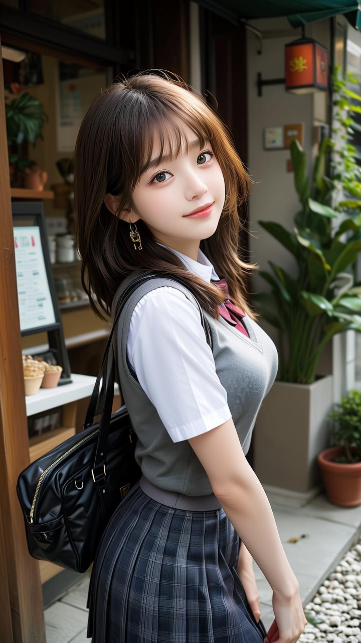 什么样的穿搭可以成为气质女神? 元气少女在咖啡馆的甜美瞬间🌟