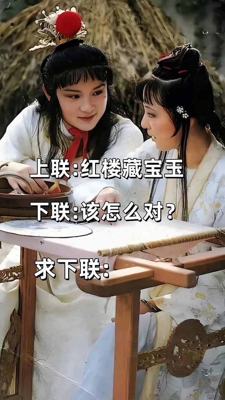 上联：红楼藏宝玉。下联：该怎么对？求下联。