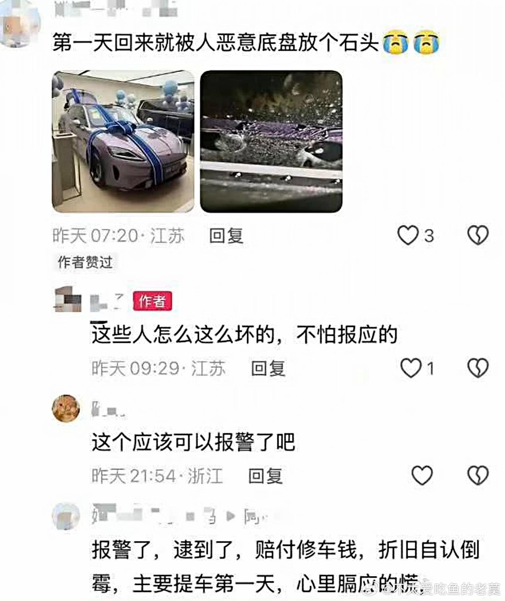 尚界Z7车主的遭遇。让我感叹的是这帮人真的抽象，从上市时扒内饰板到现在的车底放石