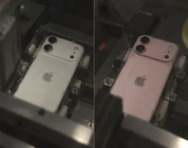 iPhone 18 标准版的谍照从产线上流出来了：Pro 同款横向大矩阵镜组，但