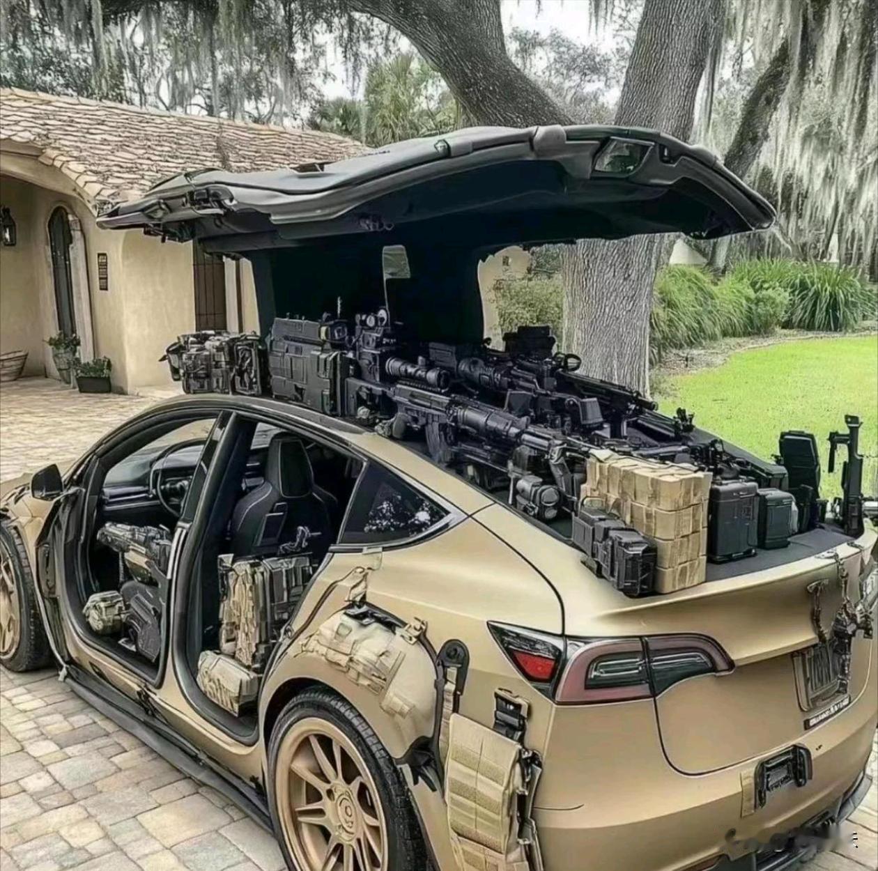 把特斯拉改装成，步兵战车有没有搞头？