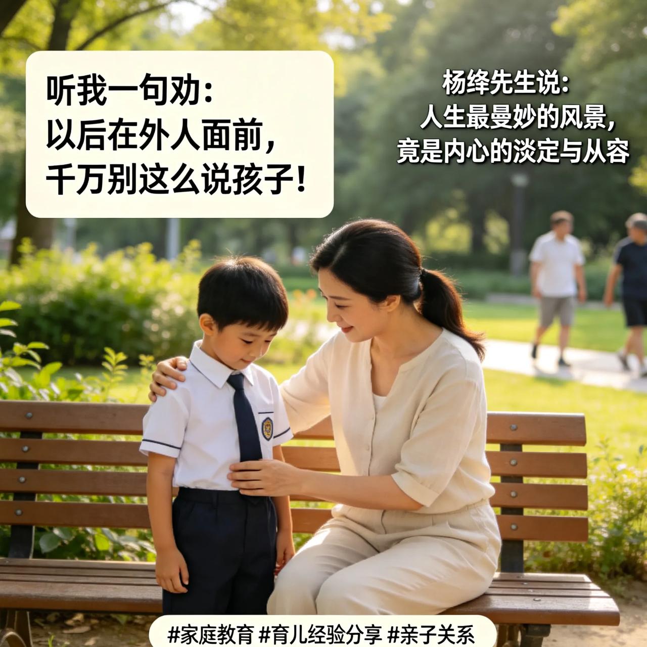 听我一句劝：以后在外人面前，千万别这么说孩子！
 
昨天听两个阿姨聊天，听得我心