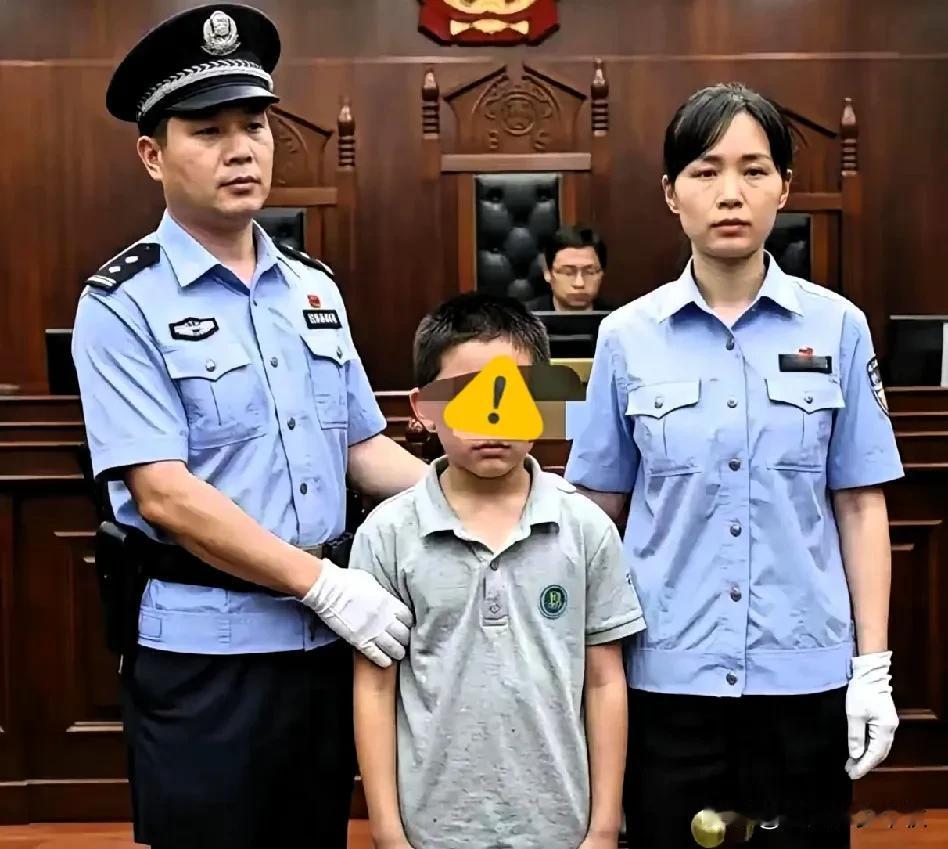 就是这个小孩！他不仅杀了他的女同学，还骗人说自己救了一个被人追杀的小女孩。他的杀