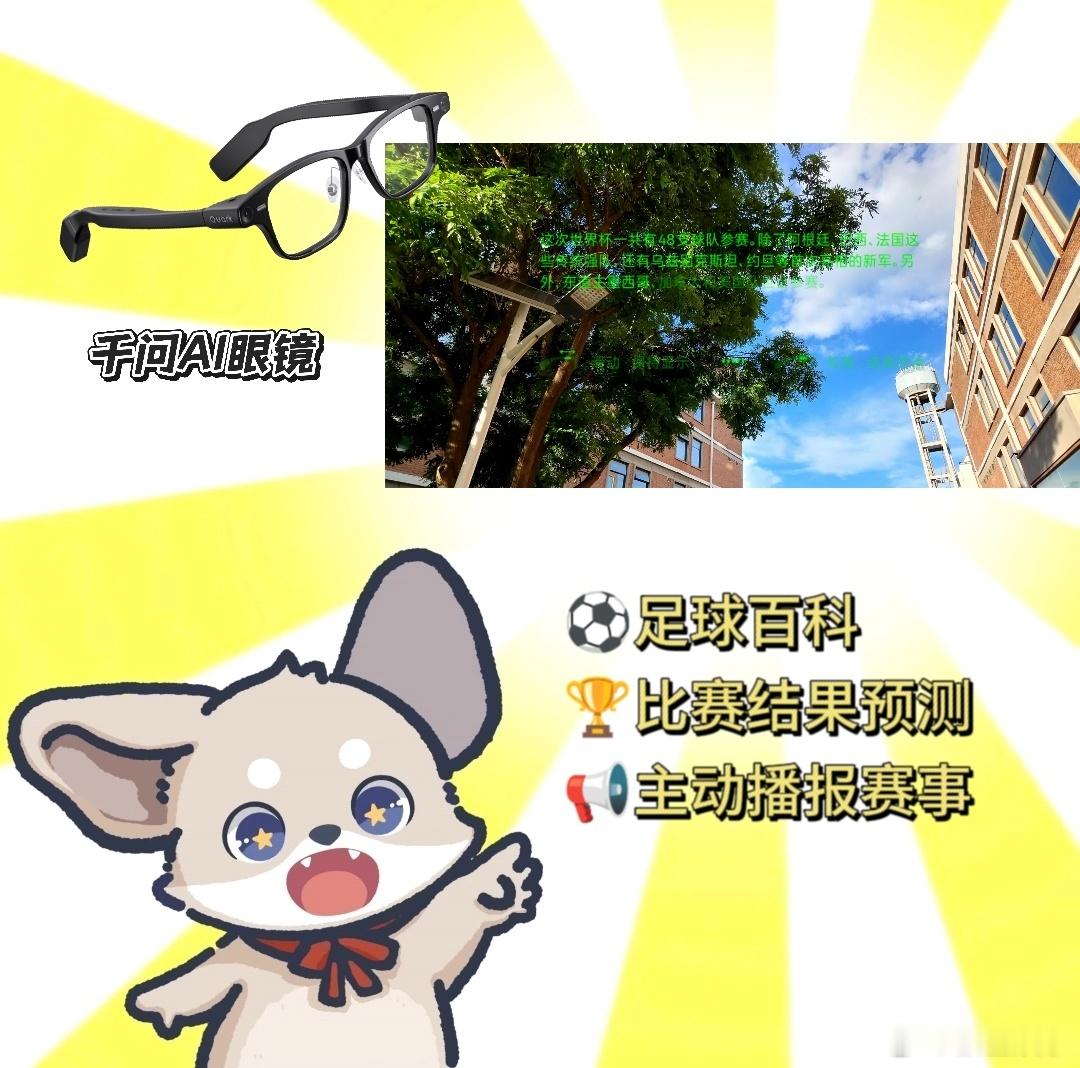 戴军终于找到看球最佳搭子告别看不懂规 则的尴尬，千问AI眼镜足球百 科完成OTA