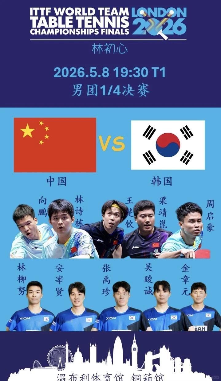 国乒男团再次对阵韩国队短短数日，中韩男团再度相遇，这场1/4决赛，早已超出了普通