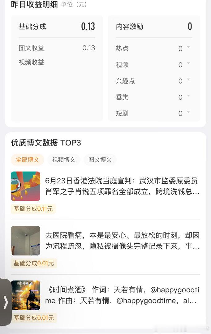 大家都在晒收益，我也看看，偶尔能挣几分。 