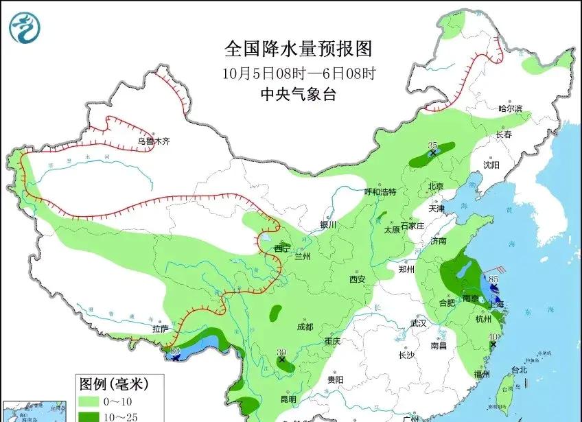 新一轮强冷空气降温来袭，大雨暴雨，10月4日—5日天气预报
新一轮强冷空气将于1