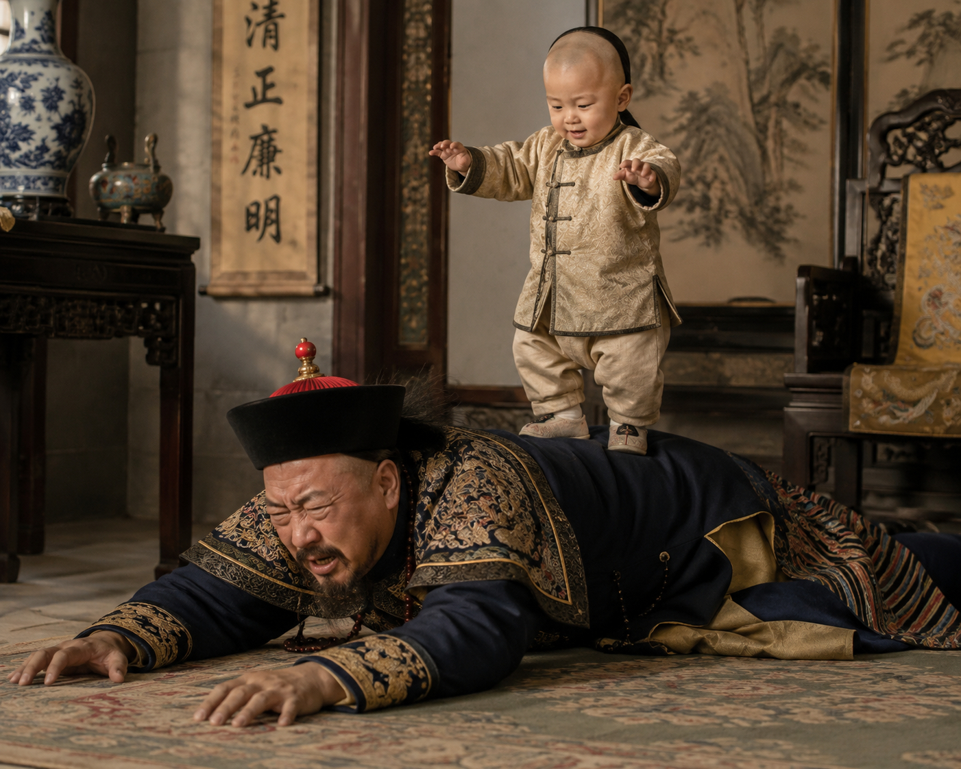 看一本清史的书，讲一个人奉诏在御前大臣上学习行走，其实这句话该这么理解：御前大臣