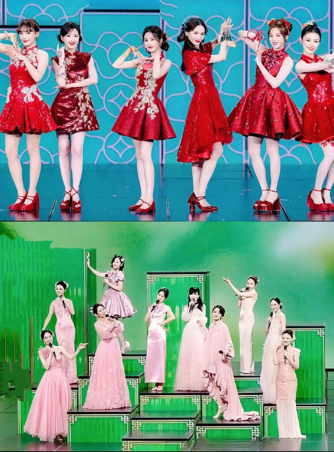 她们穿的好好看，但是开场粉色有点撑不起场面的感觉