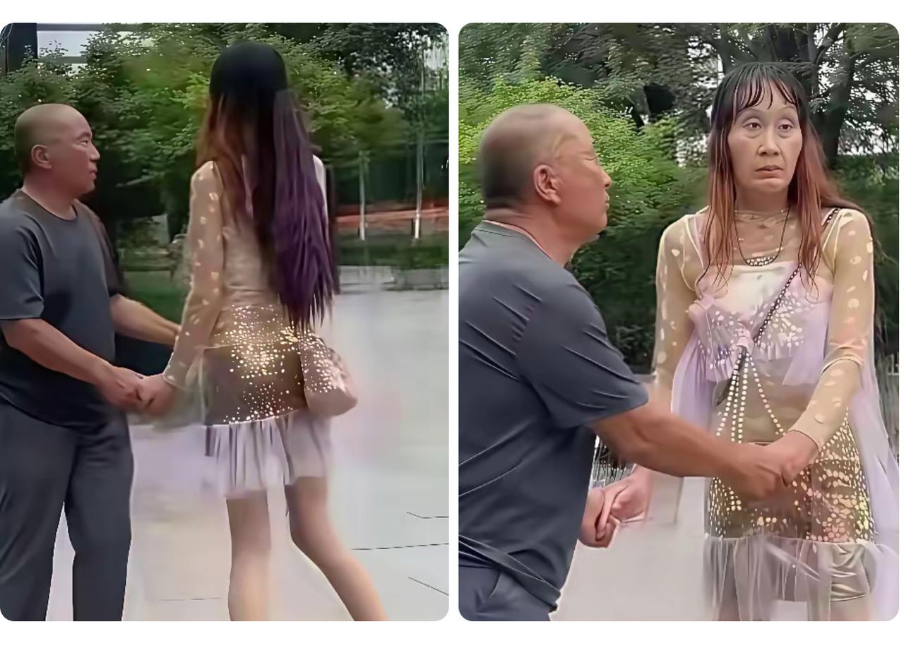 大爷这眼神，从“捡到宝”到“我是谁我在哪”，只用了一秒。