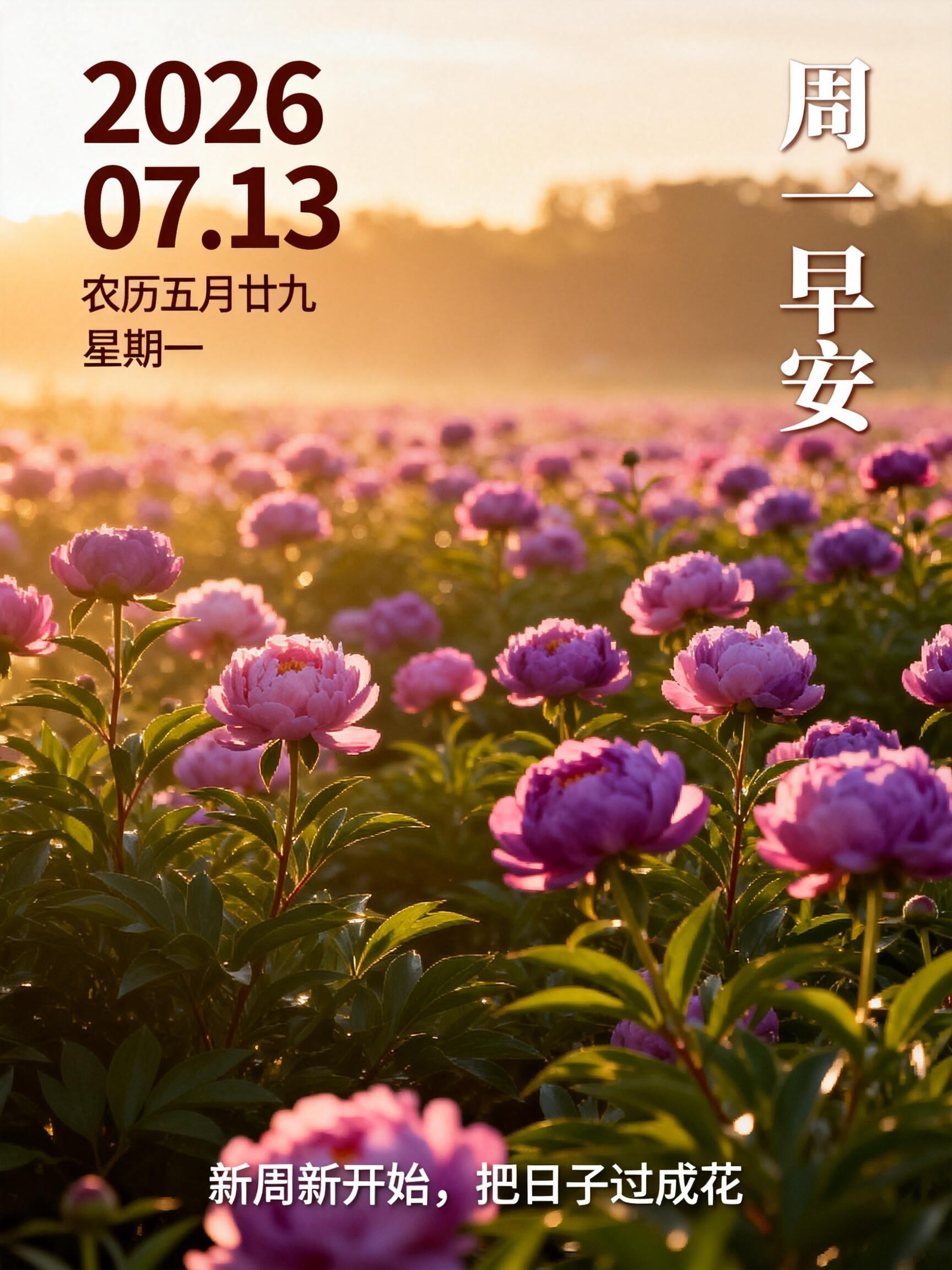 2026.7.13周一早安祝福图片壁纸拿图吱一声噢～ 