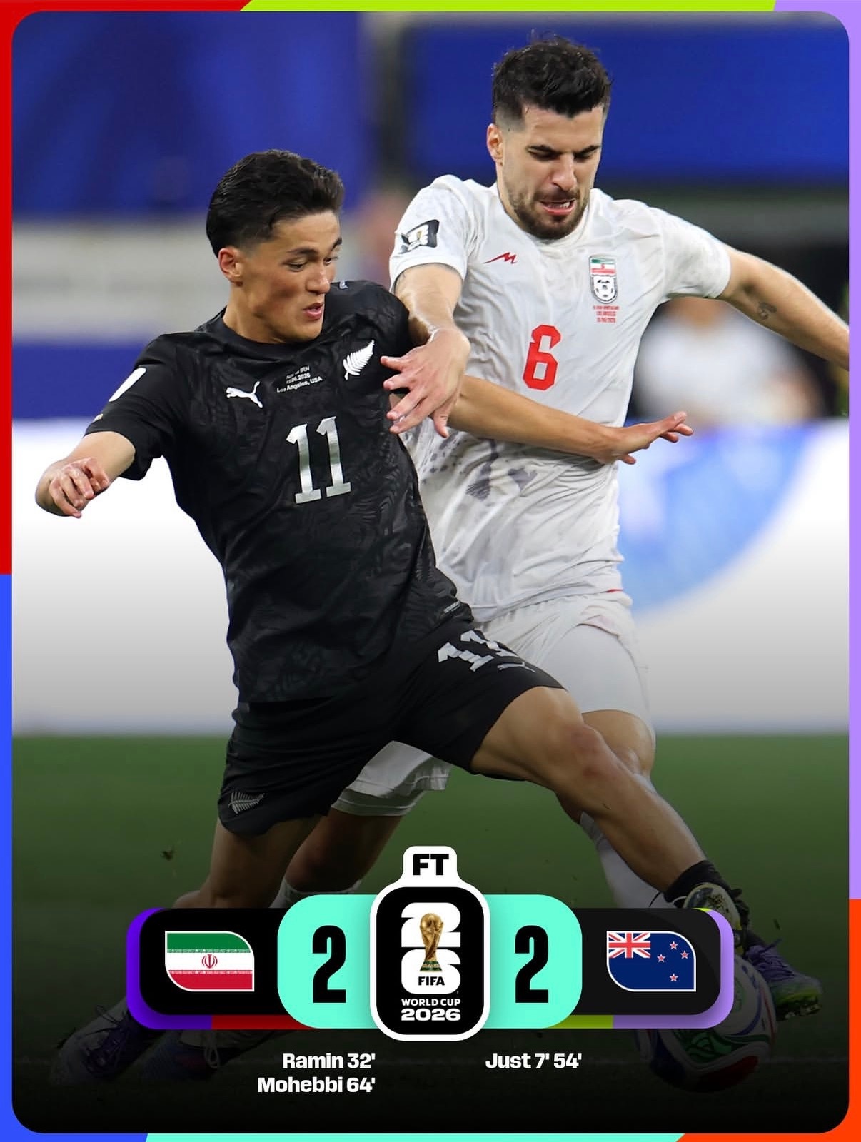 伊朗2比2新西兰 亚洲队6战不败 🇪🇸西班牙0-0佛得角🇨🇻🇧🇪比利