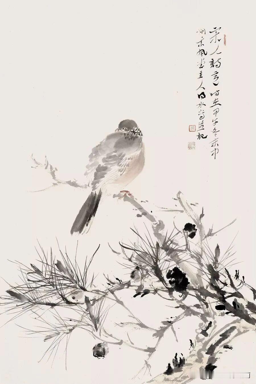 连俊洲的作品《雅致超尘》，单从名字就可感受到一种超凡脱俗的气质。想必他的画作中，