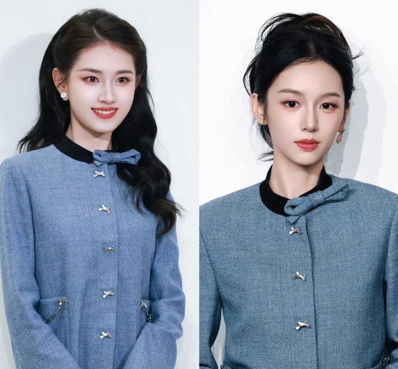 女演员同款造型，路人喜欢左边还是右边？ 