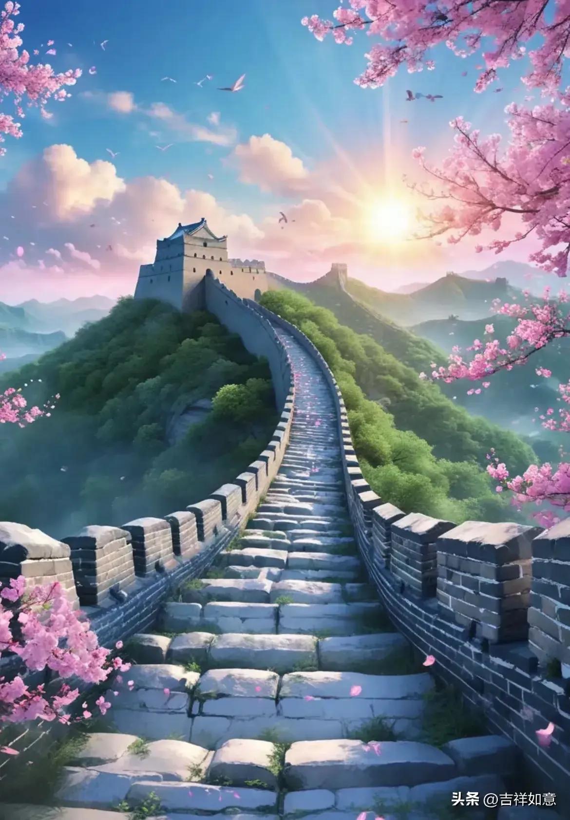 雨打高山绿，
风吹满树红。
横批：《山绿树红》