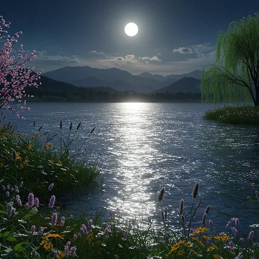 ◆沁园春·春江花月夜

当代·黄永强

玉斧修成，冰轮碾雾，辉映沧溟。
看晶盘初