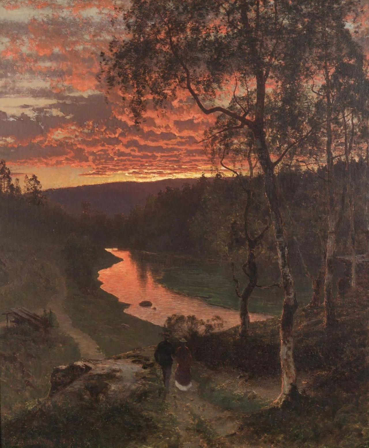 喜欢这一抹橘色，加几分朦胧的绿。
当日落时分，暮色吻过山河，所有喧嚣都归于平静，