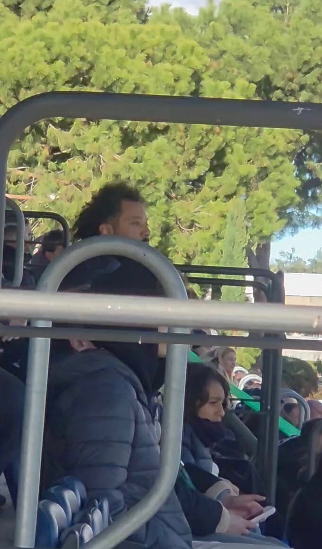 马塞洛在巴尔德贝巴斯观看和马竞青年A队的青年德比。皇马