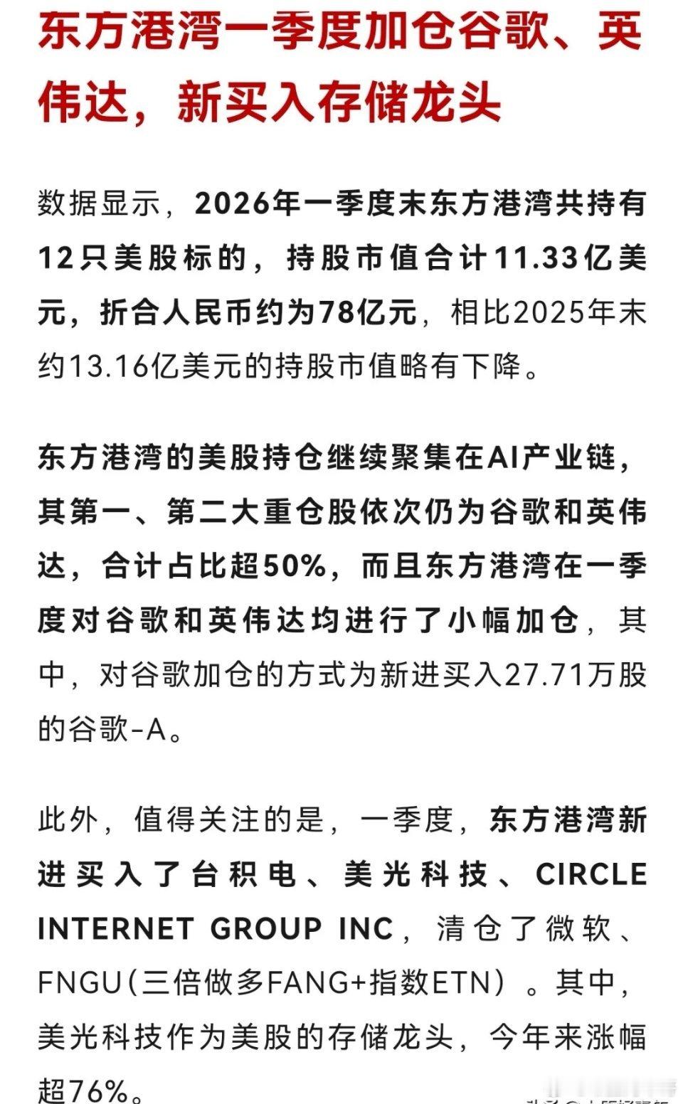 但斌这几天心情非常好，业绩又创新高！亲自转发了一条自己的新闻“但斌最新美股持仓出